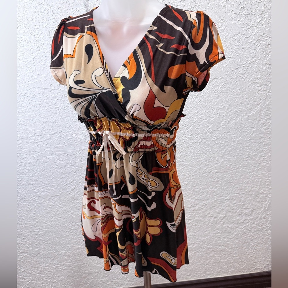 Colorful Abstract Print Dress - Picture 3 of 6